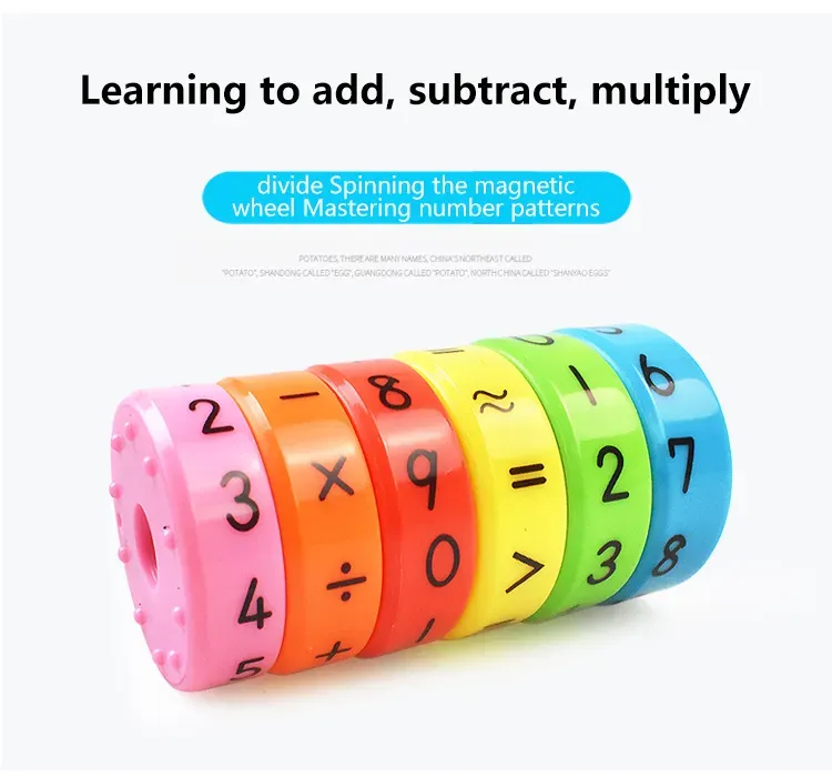 Educational Magnetic Math Spin 6 pcs for Children🤓